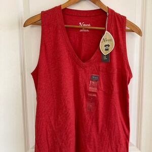 Natural Reflections Tank Top Sz Small Rusty Red